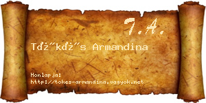Tőkés Armandina névjegykártya